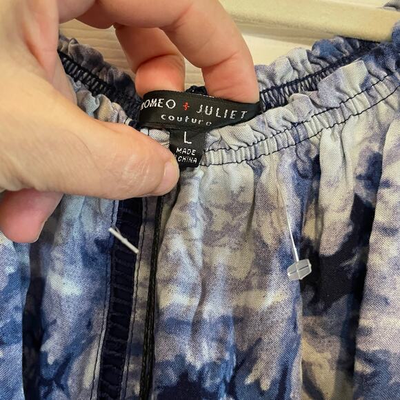 NWT Romeo+Juliet Couture Tie Dye Off The Shoulder Shift Dress Size L - Picture 3 of 13
